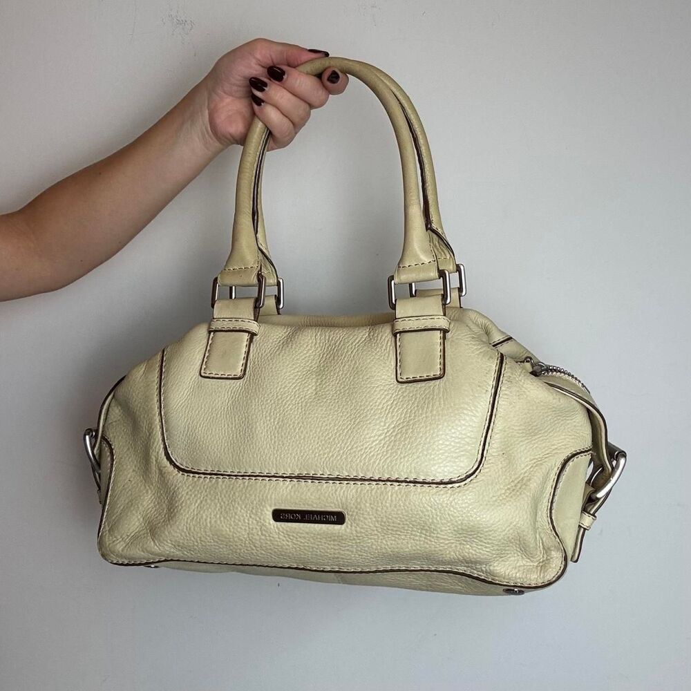Michael Kors vintage Y2K cream leather satchel shoulder bag